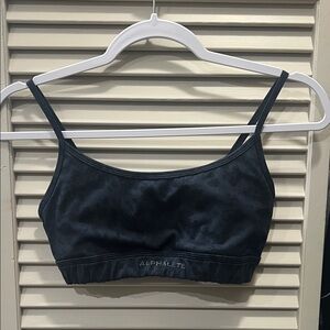 Alphalete Pebble Print Black Sports Bra